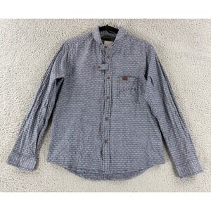 Marshall Artist Button Down Shirt Mens Medium Blue Dobby Dot Modern Fit LS
